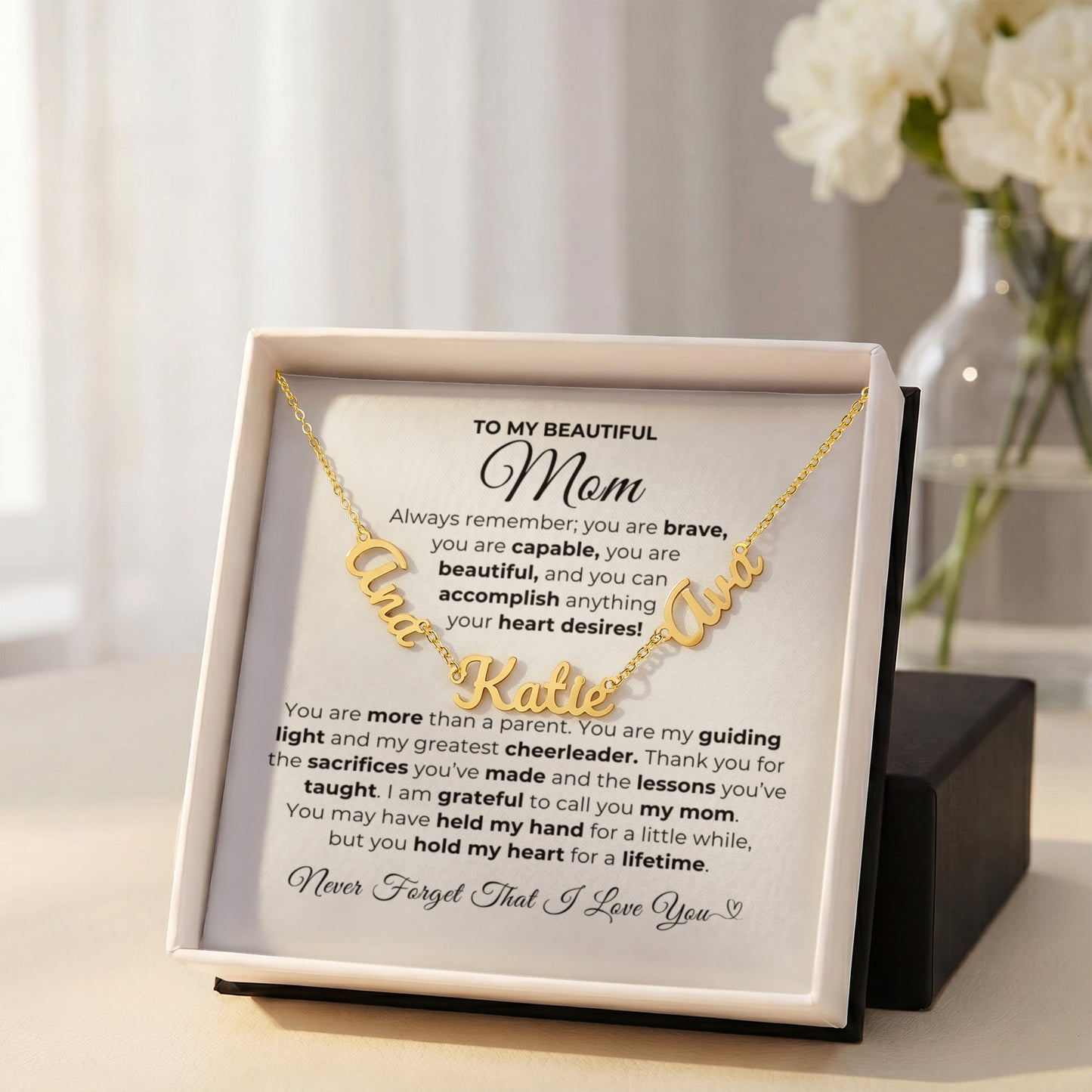 You Are My Guiding Light-Mom Multiple Names Necklace
