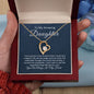 To My Daughter-"I Am Proud of You" Forever Love Necklace