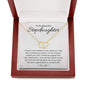 To My Beautiful Stepdaughter-"My Gift" Gold Hearts Necklace