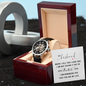 "My Husband, I Love You" Openwork Watch