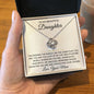 To My Daughter-"You Are A Queen, Love Mom" Love Knot Necklace
