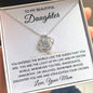 To My Daughter-"You Are A Queen, Love Mom" Love Knot Necklace