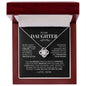 To My Daughter, Love Mom-"Straighten Your Crown" Love Knot Necklace