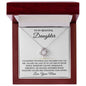 To My Daughter-"You Are A Queen, Love Mom" Love Knot Necklace