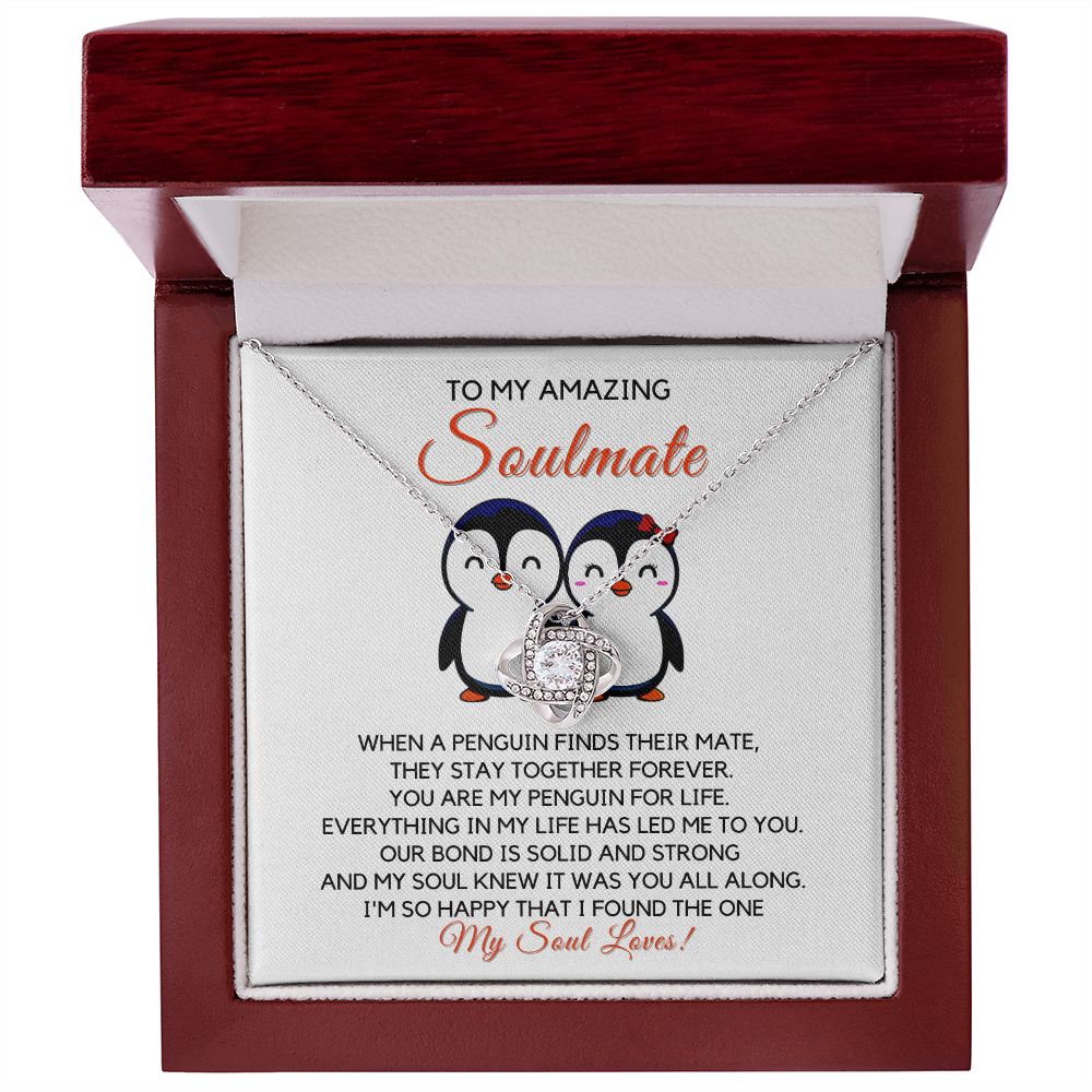 To My Soulmate-"Stay Together Forever" Love Knot Necklace