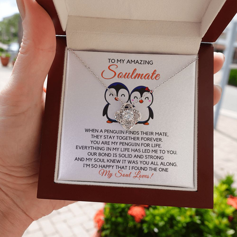 To My Soulmate-"Stay Together Forever" Love Knot Necklace