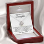 To My Daughter-"You Are A Queen, Love Mom" Love Knot Necklace