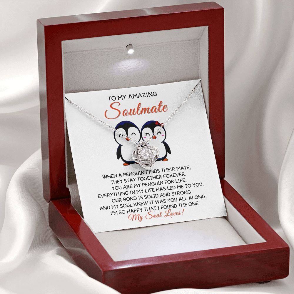 To My Soulmate-"Stay Together Forever" Love Knot Necklace