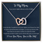 To My Mom-"Thanks for Putting Up With Me" Hearts Necklace