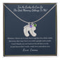 "I'm So Lucky You're My Mommy" Baby Feet Necklace