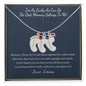 "I'm So Lucky You're My Mommy" Baby Feet Necklace