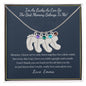 "I'm So Lucky You're My Mommy" Baby Feet Necklace