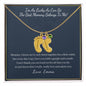 "I'm So Lucky You're My Mommy" Baby Feet Necklace