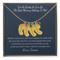 "I'm So Lucky You're My Mommy" Baby Feet Necklace