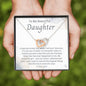To My Beautiful Daughter-"I Love You" Hearts Necklace