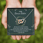 To My Bonus Sister-"Best Friends by Choice" Hearts Necklace