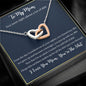 To My Mom-"Thanks for Putting Up With Me" Hearts Necklace