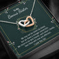 To My Bonus Sister-"Best Friends by Choice" Hearts Necklace