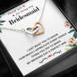 "Thank You for Being My Bridesmaid" Hearts Necklace