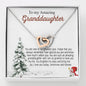 Grandmother to Granddaughter-You Brighten My Days, Hearts Necklace