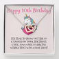 Happy 10th Birthday-"Special Wish" Hearts Necklace