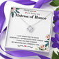 "Thank You for Being My Matron of Honor" Necklace Gift