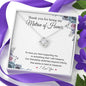 To My Matron of Honor-"I Will Treasure You" Necklace