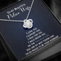To My Beautiful Police Wife, I Will Walk The Thin Blue Line-Love Knot Necklace