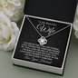 To My Beautiful Wife-"My First and Last" Necklace