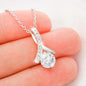 To My Maid of Honor-"I'm Lucky I have You" Alluring Necklace (Mahogany box)