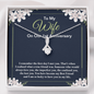 To My Wife On Our 1st Anniversary-"Our First Day" Alluring Necklace