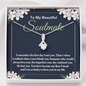 To My Beautiful Soulmate-"Our First Day" Alluring Necklace