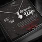 To My Gorgeous Wife-"My Inspiration" Alluring Necklace
