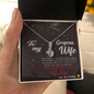 To My Gorgeous Wife-"My Inspiration" Alluring Necklace