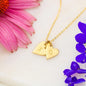 Congrats College Grad-"You Made It!" Sweetest Hearts Necklace (yellow gold)