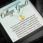 Congrats College Grad-"You Made It!" Sweetest Hearts Necklace (yellow gold)