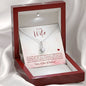 To My Wife-"I Wish I Had Found You Sooner" Alluring Necklace (mahogany box)