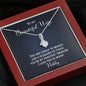 To My Beautiful Wife-"Sweetest Treasure" Alluring Necklace (mahogany box)