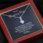 To My Gorgeous Wife-"Sweetest Treasure" Alluring Necklace (mahogany box)