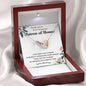 "Thank You for Being My Matron of Honor" Hearts Necklace (mahogany box)
