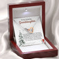 Grandmother to Granddaughter-You Brighten My Days, Hearts Necklace (mahogany box)
