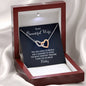 To My Beautiful Wife-"Sweetest Treasure" Hearts Necklace (mahogany box)