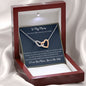 To My Mom-"Thanks for Putting Up With Me" Hearts Necklace