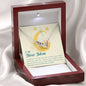 To The New Mom-"Your Precious Baby" Hearts Necklace (mahogany box)