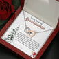 Grandmother to Granddaughter-You Brighten My Days, Hearts Necklace (mahogany box)