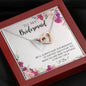 "Wedding Memories with My Bridesmaid" Hearts Necklace (mahogany box)