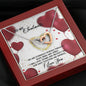 To My Soulmate-Eternally Bonded, Interlocking Hearts (mahogany box)