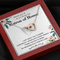 "Thank You for Being My Matron of Honor" Hearts Necklace (mahogany box)