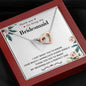 "Thank You for Being My Bridesmaid" Hearts Necklace (mahogany box)