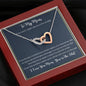 To My Mom-"Thanks for Putting Up With Me" Hearts Necklace